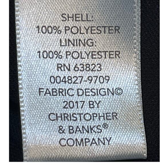 Christopher & Banks Women's Size 1X Purple Floral Print Long Sheer Sleeve Blouse - Picture 4 of 7